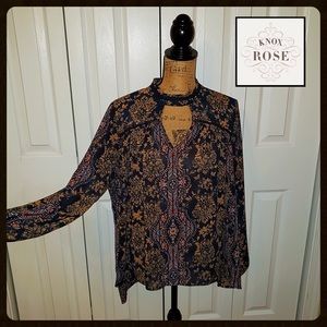 KnoxRose Asymmetrical Embellished Lace Choker NWOT